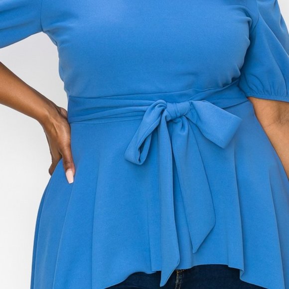 Gorgeous off the shoulder asymmetric hem Top - Picture 2 of 3